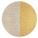 Pratelný kulatý koberec ve žluto-krémové barvě ø 120 cm Yuvarlak – Vitaus