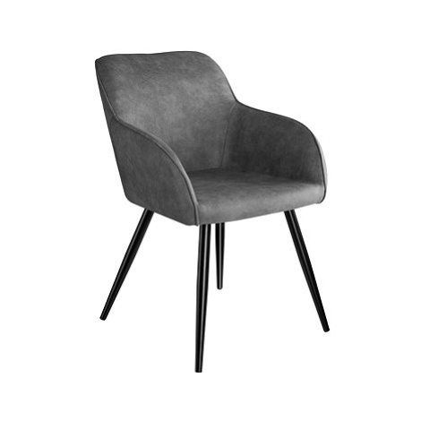 Židle Marilyn Stoff, šedo, černá tectake