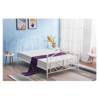Dvoulůžková postel PANAMA — 120x200, kov, bílá