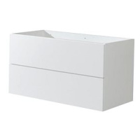 Aira desk koupelnová skříňka, bílá, 2 zásuvky, 1010x530x460 mm
