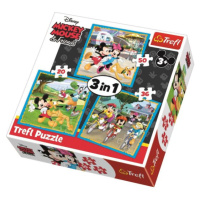 Trefl Puzzle 3v1 Mickey Mouse s přáteli Disney Standard Characters