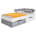 Dětská postel Sigma SI15 Barva korpusu: Bílá/Beton, Varianta Si: Levá