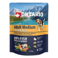 ONTARIO Dog Adult Medium Fish & Rice 0,75 kg