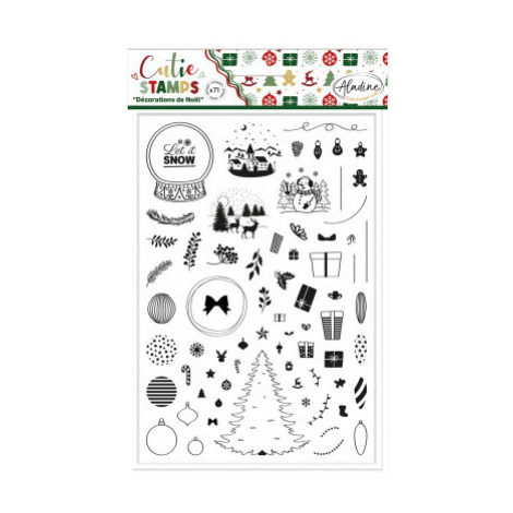 Razítka Aladine Cutie Stamps - Vánoční dekorace, 71 ks