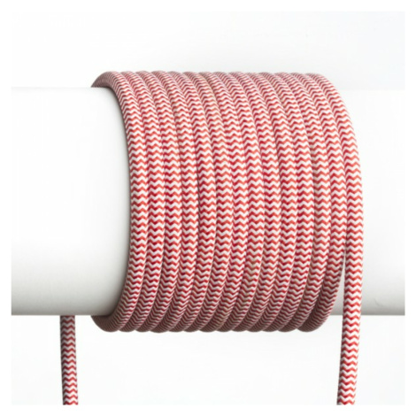 RED - DESIGN RENDL RENDL FIT 3X0,75 1bm textilní kabel červená/bílá R12227