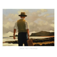 Umělecký tisk Jack Vettriano - The Drifter Poster, 50 × 46 cm