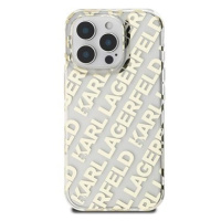 Karl Lagerfeld IML Electroplated Repeated Logo Zadní Kryt pro iPhone 16 Pro Gold