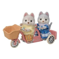 Sylvanian Families Tandemové kolo pro Husky sourozence