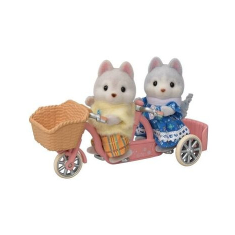 Sylvanian Families Tandemové kolo pro Husky sourozence