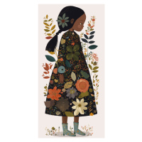 Ilustrace Little Flower Girl, Treechild, 20 × 40 cm