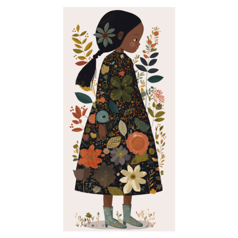 Ilustrace Little Flower Girl, Treechild, 20x40 cm