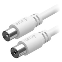 AlzaPower Core Coaxial IEC (M) - IEC (F) 7 m bílý