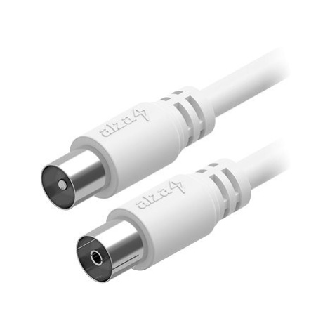 AlzaPower Core Coaxial IEC (M) - IEC (F) 7 m bílý