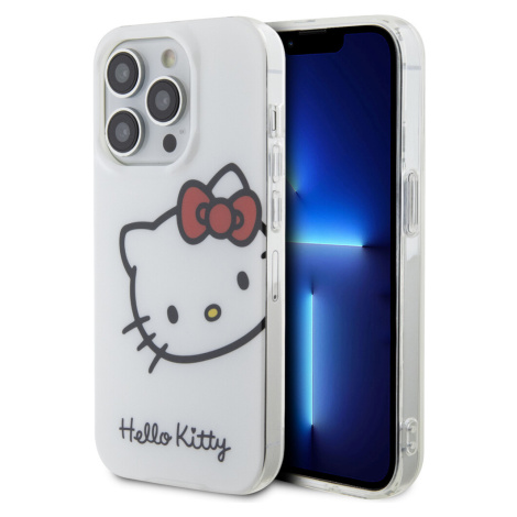 Hello Kitty IML Head Logo Kryt iPhone 13 Pro bílý