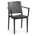 ROJAPLAST Židle zahradní BARS ARMCHAIR, černá