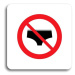 Accept Piktogram "zákaz vstupu v plavkách" (80 × 80 mm) (bílá tabulka - barevný tisk bez rámečku