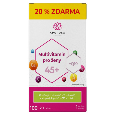 Aporosa Multivitamin pro ženy 45+, 120 tablet