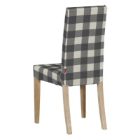 Dekoria Potah na židli IKEA  Harry, krátký, šedá kostka velká, židle Harry, Quadro, 136-13