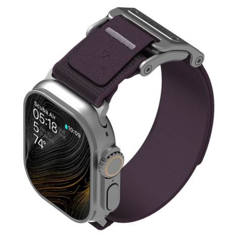Aulumu A11 Mag Buckle Slim řemínek Apple Watch 49/46/45/44/42mm Silver Buckle/Might Purple Strap