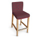 Dekoria Potah na barovou židli Hendriksdal , krátký, kostka červená/zelená, potah na židli Hendr