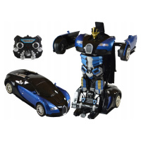 Dálkově Ovládaný Robot Autobot Jezdí Mění Vzdělání Rc 2V1 Modrý