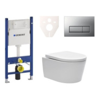 Cenově zvýhodněný závěsný WC set Geberit do lehkých stěn / předstěnová montáž+ WC SAT Brevis SIK