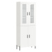 vidaXL Skříň highboard lesklá bílá 69,5 x 34 x 180 cm kompozitní dřevo