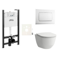 Cenově zvýhodněný závěsný WC set Jika do lehkých stěn / předstěnová montáž+ WC Laufen SIKOJSL1