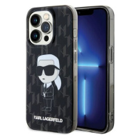 Karl Lagerfeld Monogram Ikonik zadní kryt pro iPhone 15 Pro černý