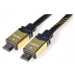 PREMIUMCORD Gold HDMI High Speed + Ethernet kabel (v1.4), opletený, zlacené konektory, 5m