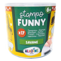 Dětská razítka Stampo Funny, 17 ks - Safari Aladine