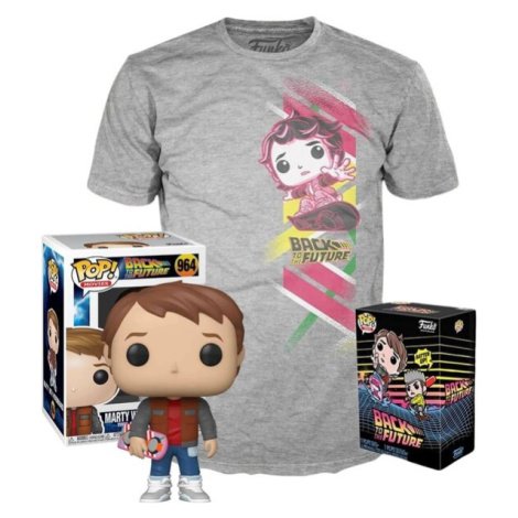 Funko Pop! & Tee Box Back to the Future Marty M Exclusive Šedá