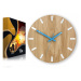 ModernClock Nástěnné hodiny Simple Oak hnědo-tyrkysové