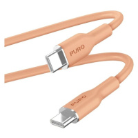 PURO Soft USB-C/USB-C kabel, 1,5 m oranžový