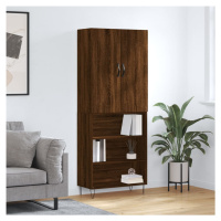 vidaXL Skříň highboard hnědý dub 69,5 x 34 x 180 cm kompozitní dřevo