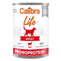 Calibra Dog Life konzerva pro dospělé psy s hovězím a mrkví 6 × 400 g