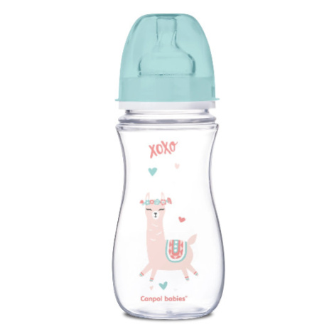 Canpol Babies antikolikoliková kojenecká lahvička se širokým hrdlem, Exotic Animals, 300 ml - ze