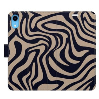 iSaprio Flip pouzdro Zebra Black 02 pro iPhone XR