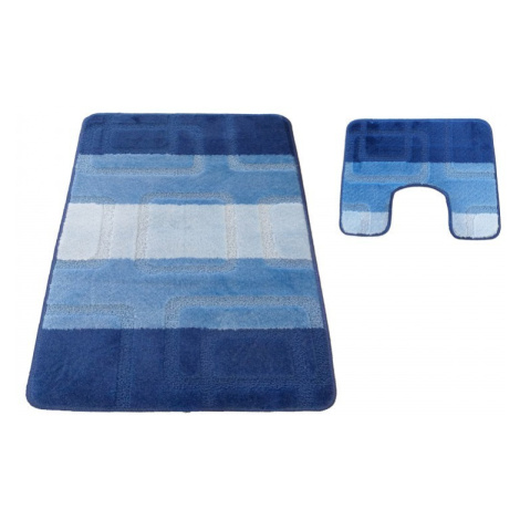 Modré protiskluzové koberečky do koupelny