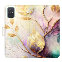 iSaprio Flip pouzdro Gold Leaves 02 pro Samsung Galaxy A71