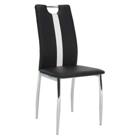 Tempo Kondela Židle SIGNA - černá / bílá ekokůže + kupón KONDELA10 na okamžitou slevu 3% (kupón 
