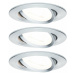 PAULMANN Vestavné svítidlo LED Nova kruhové 3x6,5W GU10 hliník broušený výklopné 3-krokové-stmív