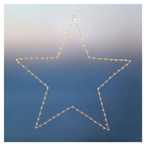 Sirius Dekorativní hvězda LED Liva Star, zlatá, Ø 70 cm