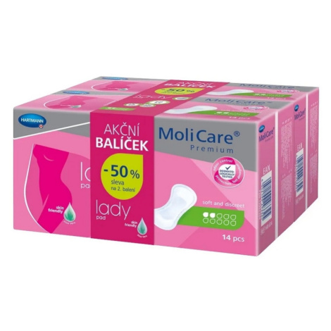 MOLICARE Premium ladypad inkontinenční vložky 2 x 14 kusů 2 kapky