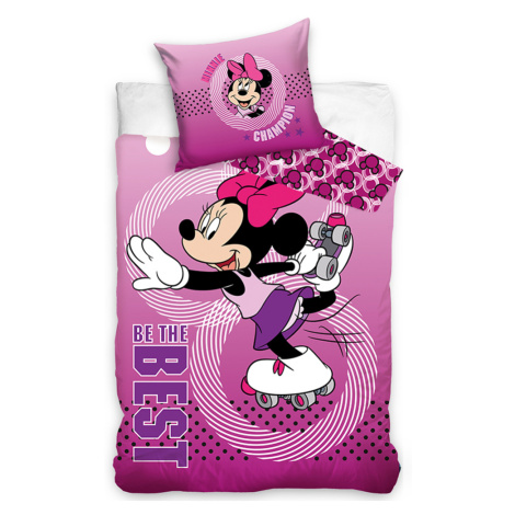 Carbotex Dětské povlečení Minnie Na bruslích