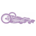 DeCuevas 90341 Skládací kočárek tříkolový pro dvojčata panenky Ocean Fantasy 2021 - 75 cm