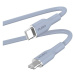 PURO Soft Lightning/USB-C kabel, 1,5 m světle modrý