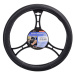 Compass Univerzální potah volantu Classic 37 - 39 cm černý s bílou nití