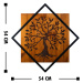 Wallity Nástěnná dřevěná dekorace TREE II hnědá/černá