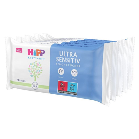 HiPP Babysanft Čistící vlhčené ubrousky Ultra Sensitive 5x48 ks